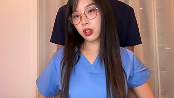 Creepy Doctor Convinces Young Asian Medical Intern To Fuck To Get Ahead