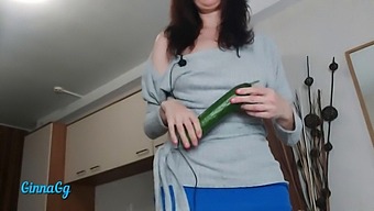 Female Ejaculation And Fisting With Cucumber In Creamy Cunt
