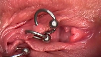 Up-Close And Personal With My Pierced Clit And Moist Pussy