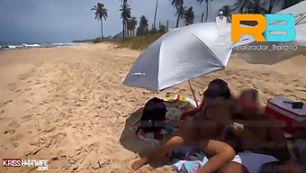 Brazilian Director Baiano'S Wife Joins Him For An Erotic Beach Rendezvous With Kriss