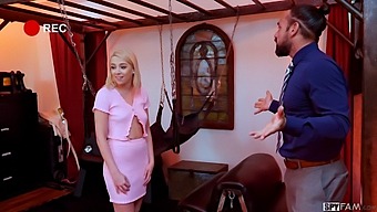 Amateur Porn Video Of Blonde Stepdaughter Pleasing Stepdad In Sex Dungeon