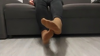 Monika'S Nylon Stockings Highlight Her Stunning Legs