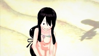 Tsuyu Asui In A Sexy Bathing Suit Craves A Beach Rendezvous - My Hero Academia
