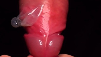 Intense Close-Up Of Condom Milking Blowjob With Asmr Sucking And Creampie