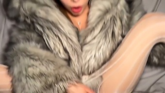 Russian Teen Californiababe'S Fur Coat Enhances Her Allure During Sex