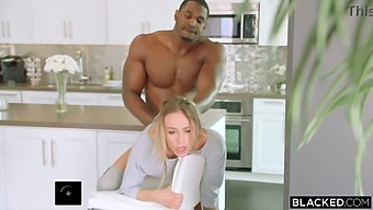 Black Roommate Satisfies Blonde Babe After Her White Lover Leaves