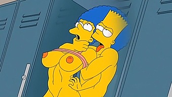 Marge, The Seductive Housewife, Experiences Intense Pleasure As She Receives A Creampie In Every Hole