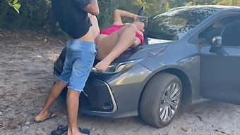 Big Dick Couple Engages In Public Oral And Doggy Style Sex