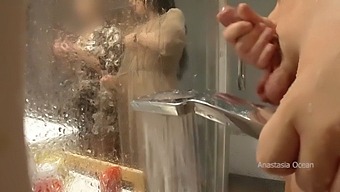 Stepmother Comes Across Him In The Bathroom And Finds Him Masturbating. She Likes Watching Him, She Is A Pervert Just Like The Rest Of Her Family.